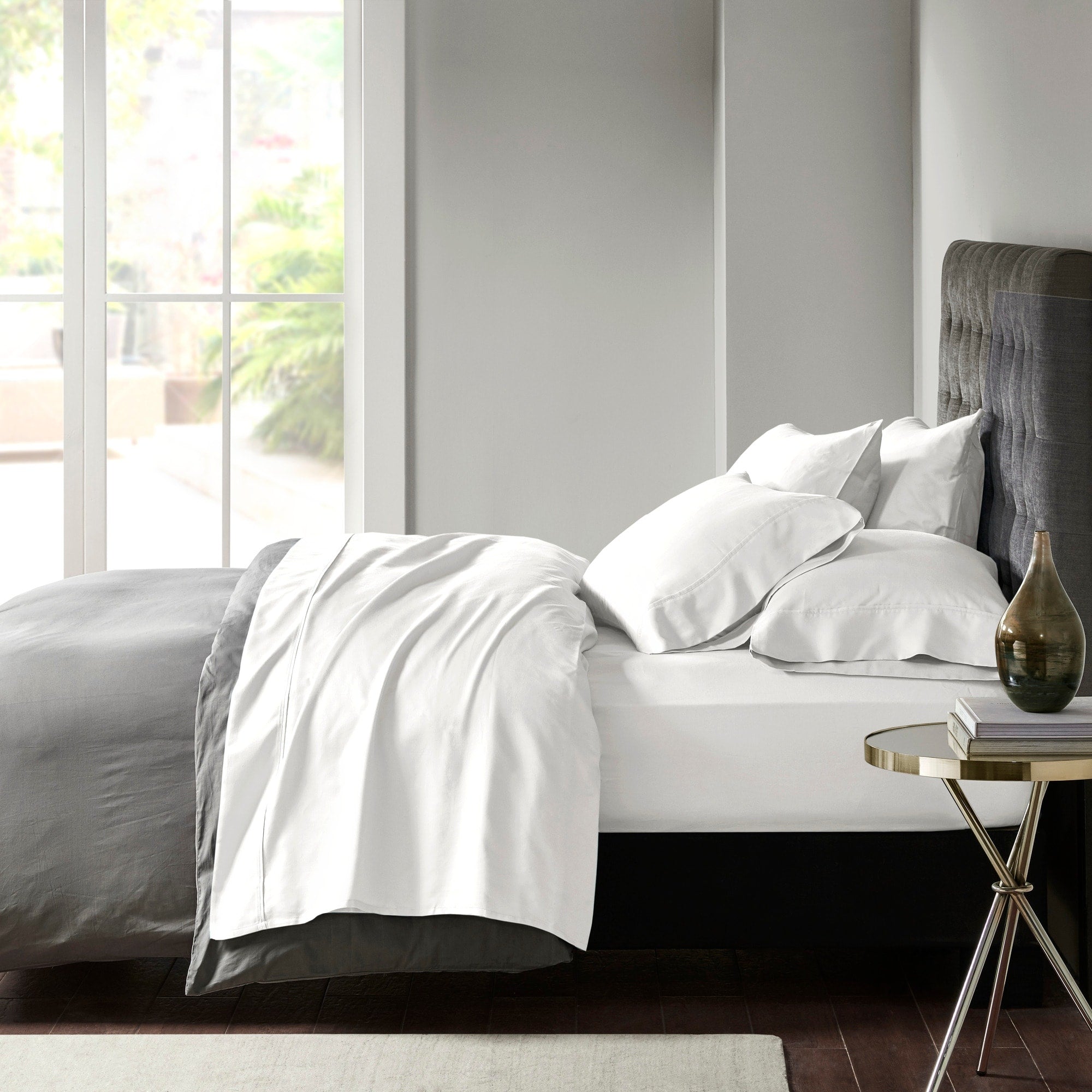 Parure de draps Madison Park en satin de coton mélangé 800 fils