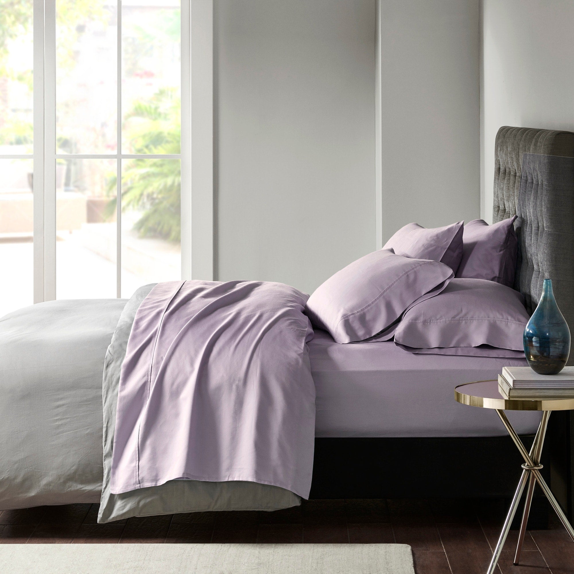 Parure de draps Madison Park en satin de coton mélangé 800 fils