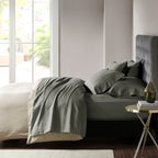 Parure de draps Madison Park en satin de coton mélangé 800 fils