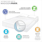 Parure de draps Madison Park en satin de coton mélangé 800 fils