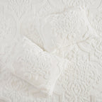 Parure de couette Madison Park Aeriela en coton chenille damassé touffeté