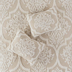 Parure de couette Madison Park Aeriela en coton chenille damassé touffeté