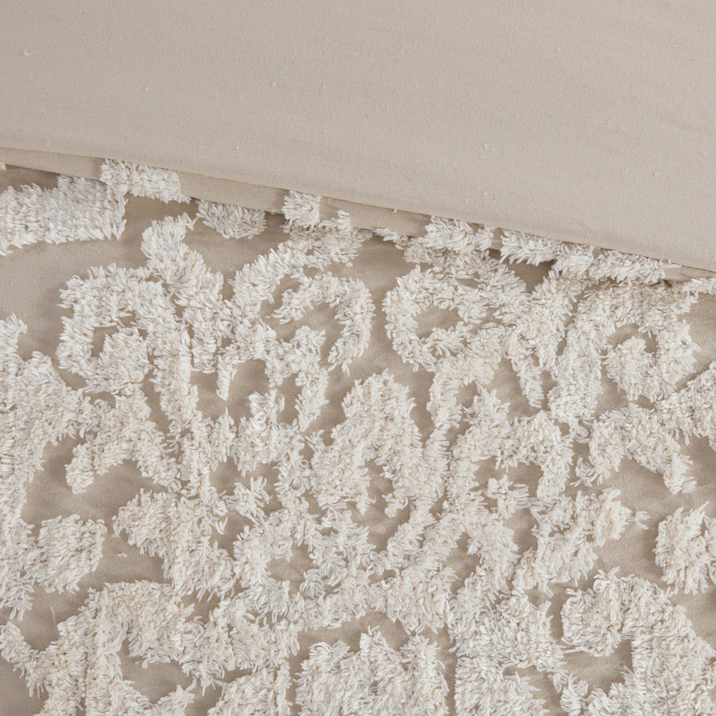 Parure de couette Madison Park Aeriela en coton chenille damassé touffeté