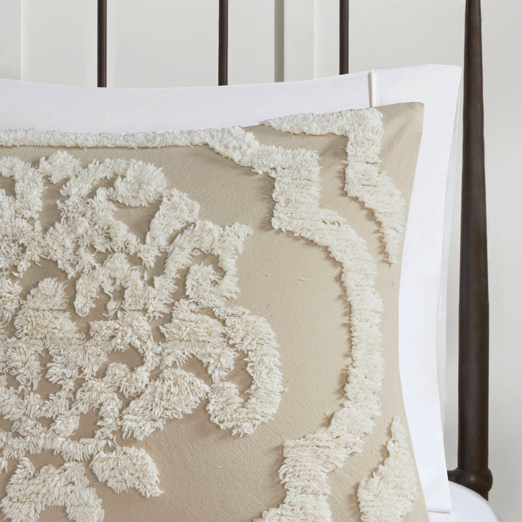 Parure de couette Madison Park Aeriela en coton chenille damassé touffeté