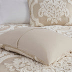 Parure de couette Madison Park Aeriela en coton chenille damassé touffeté