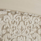 Parure de couette Madison Park Aeriela en coton chenille damassé touffeté