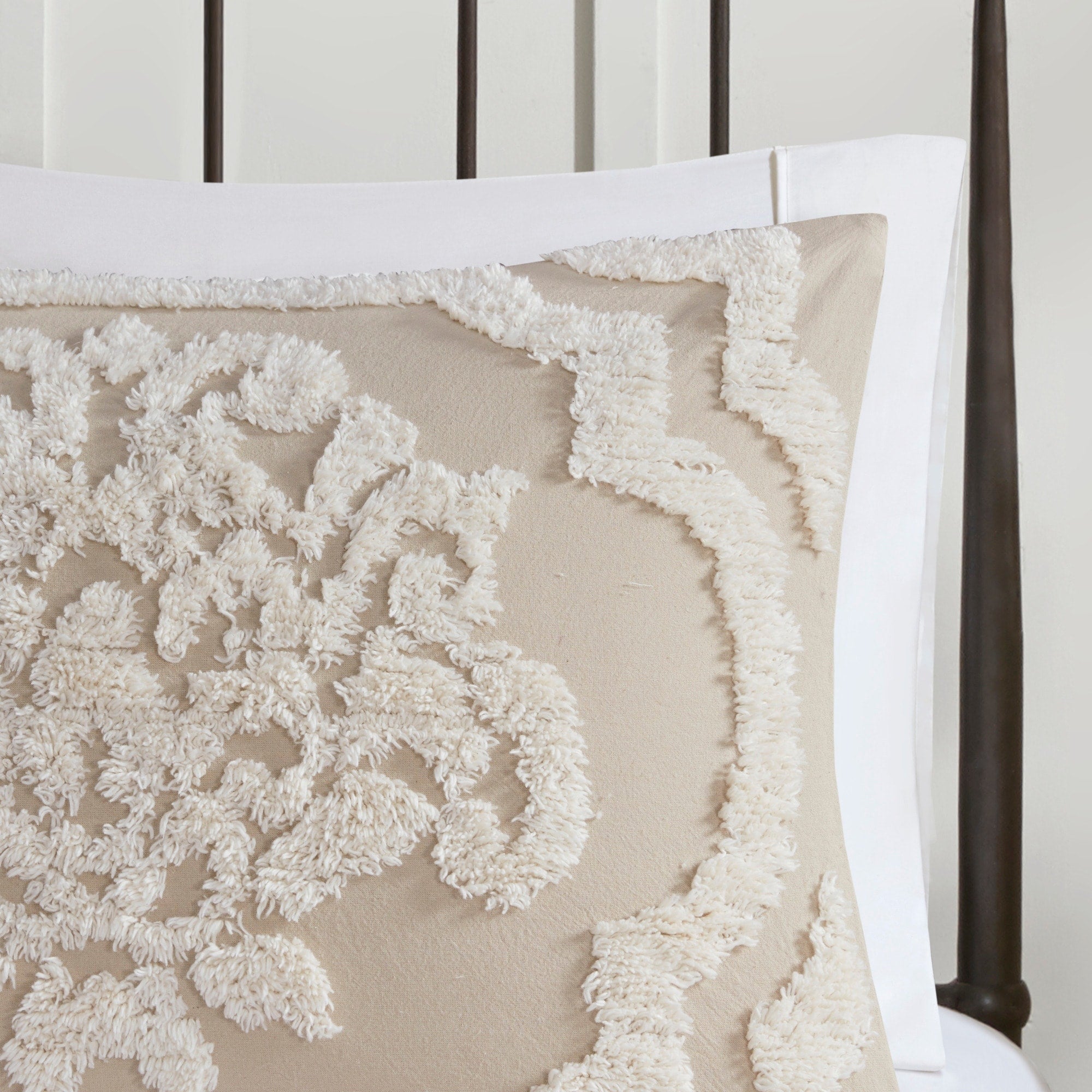 Parure de couette Madison Park Aeriela en coton chenille damassé touffeté