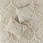 Parure de couette Madison Park Aeriela en coton chenille damassé touffeté