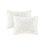 Parure de lit Madison Park Aeriela en coton chenille damassé touffeté