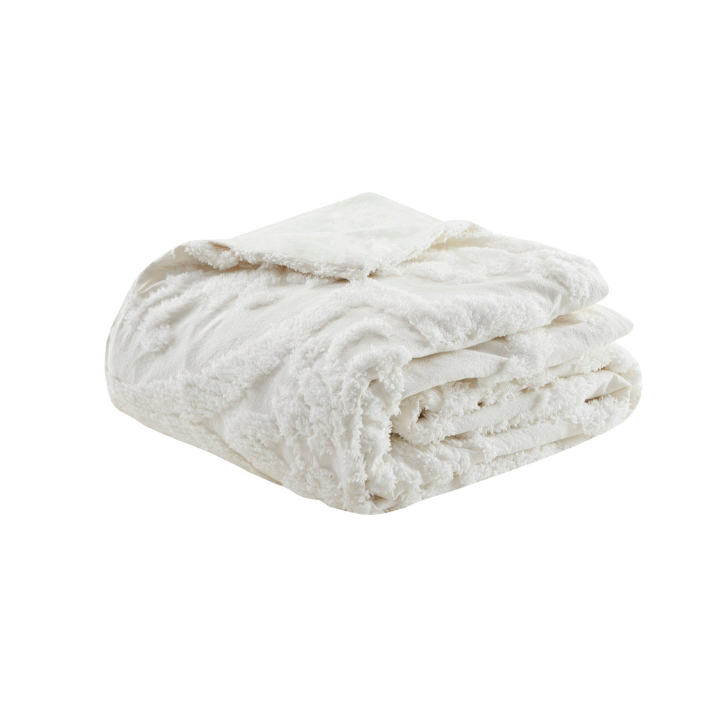 Parure de lit Madison Park Aeriela en coton chenille damassé touffeté