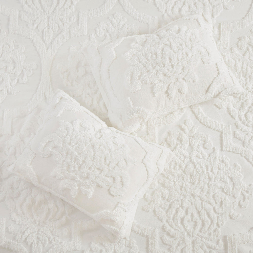 Parure de lit Madison Park Aeriela en coton chenille damassé touffeté
