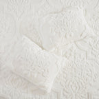 Parure de lit Madison Park Aeriela en coton chenille damassé touffeté
