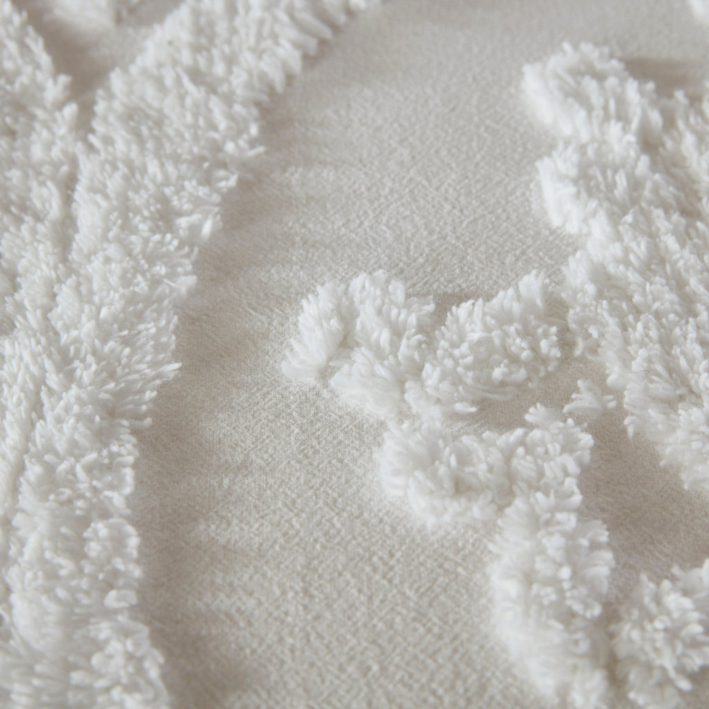 Parure de lit Madison Park Aeriela en coton chenille damassé touffeté