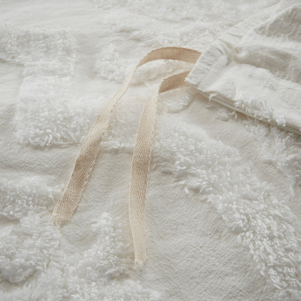 Parure de lit Madison Park Aeriela en coton chenille damassé touffeté