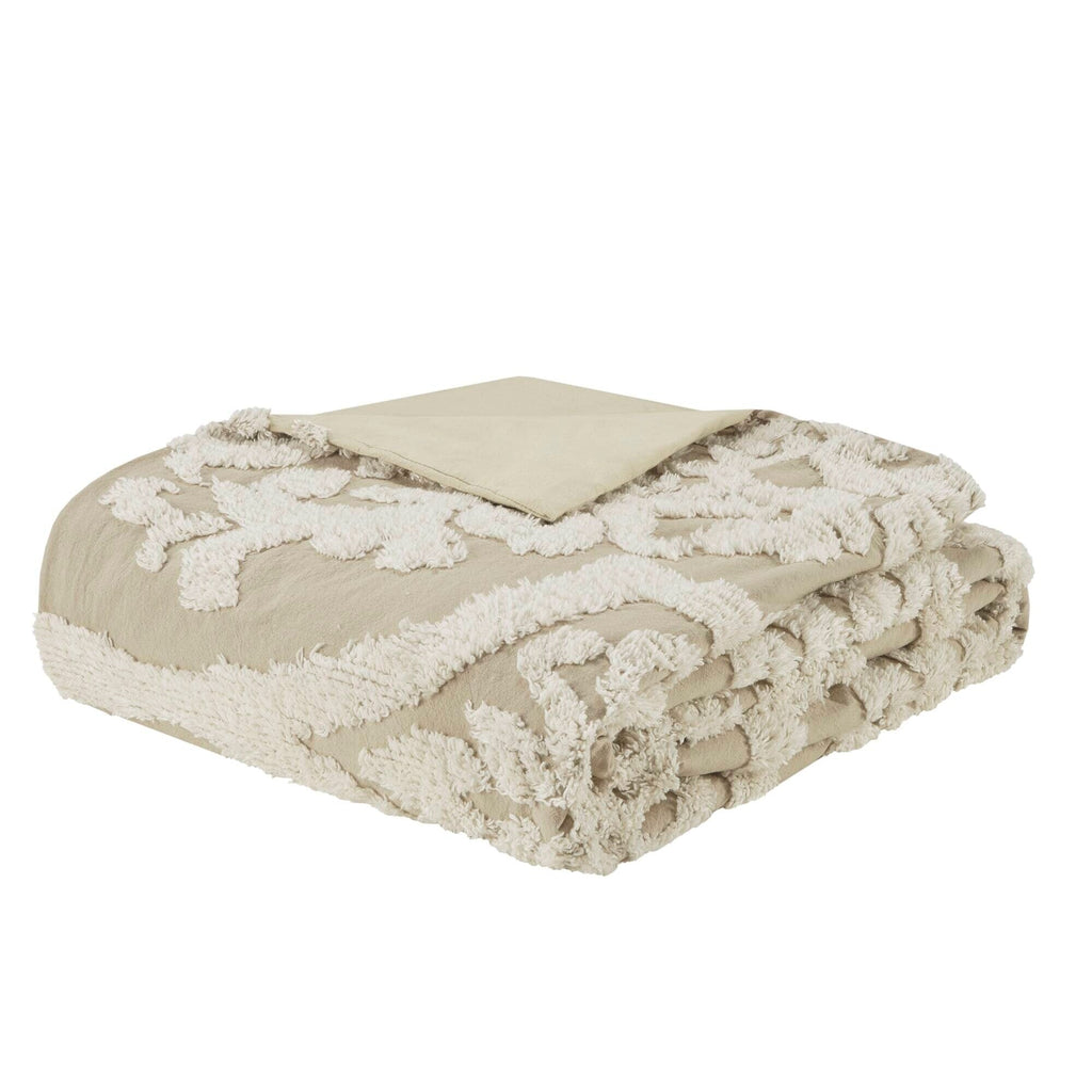 Parure de lit Madison Park Aeriela en coton chenille damassé touffeté