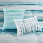 Collection Madison Park Anchorage, ensemble de couette et de courtepointe en seersucker imprimé 8 pièces
