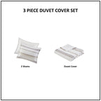 Parure de lit 3 pièces Madison Park Langley en jacquard à pinces (coussin non inclus)