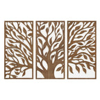 Ensemble de décoration murale en bois bicolore avec motifs botaniques de bouleau et palmiers de Madison Park
