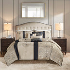Parure de lit Madison Park Blaine 7 pièces en jacquard avec coussins décoratifs