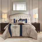 Parure de lit Madison Park Blaine 7 pièces en jacquard avec coussins décoratifs
