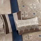 Parure de lit Madison Park Blaine 7 pièces en jacquard avec coussins décoratifs