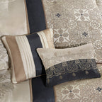 Parure de lit Madison Park Blaine 7 pièces en jacquard avec coussins décoratifs