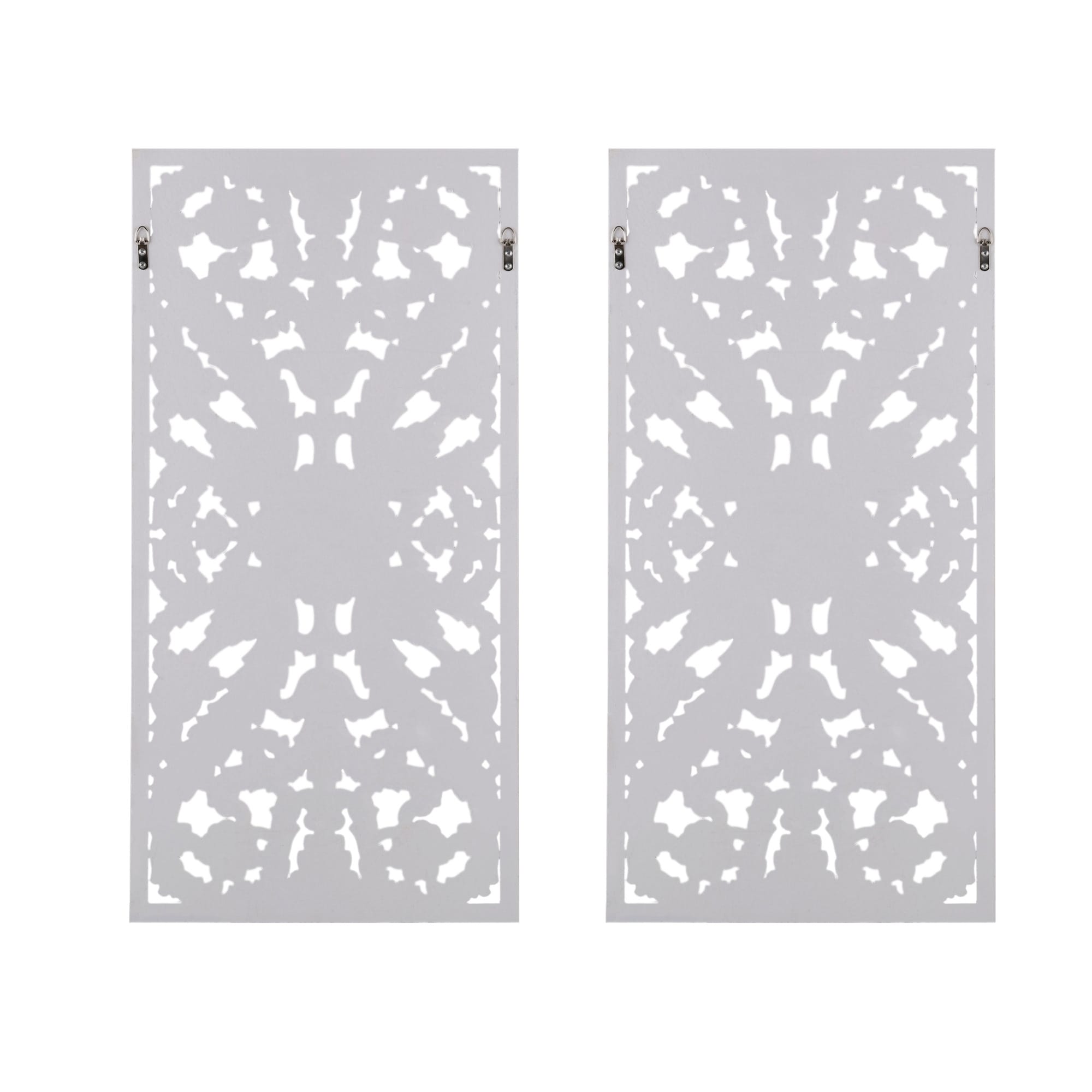 Décoration murale en bois sculpté vieilli Madison Park Botanical (lot de 2)