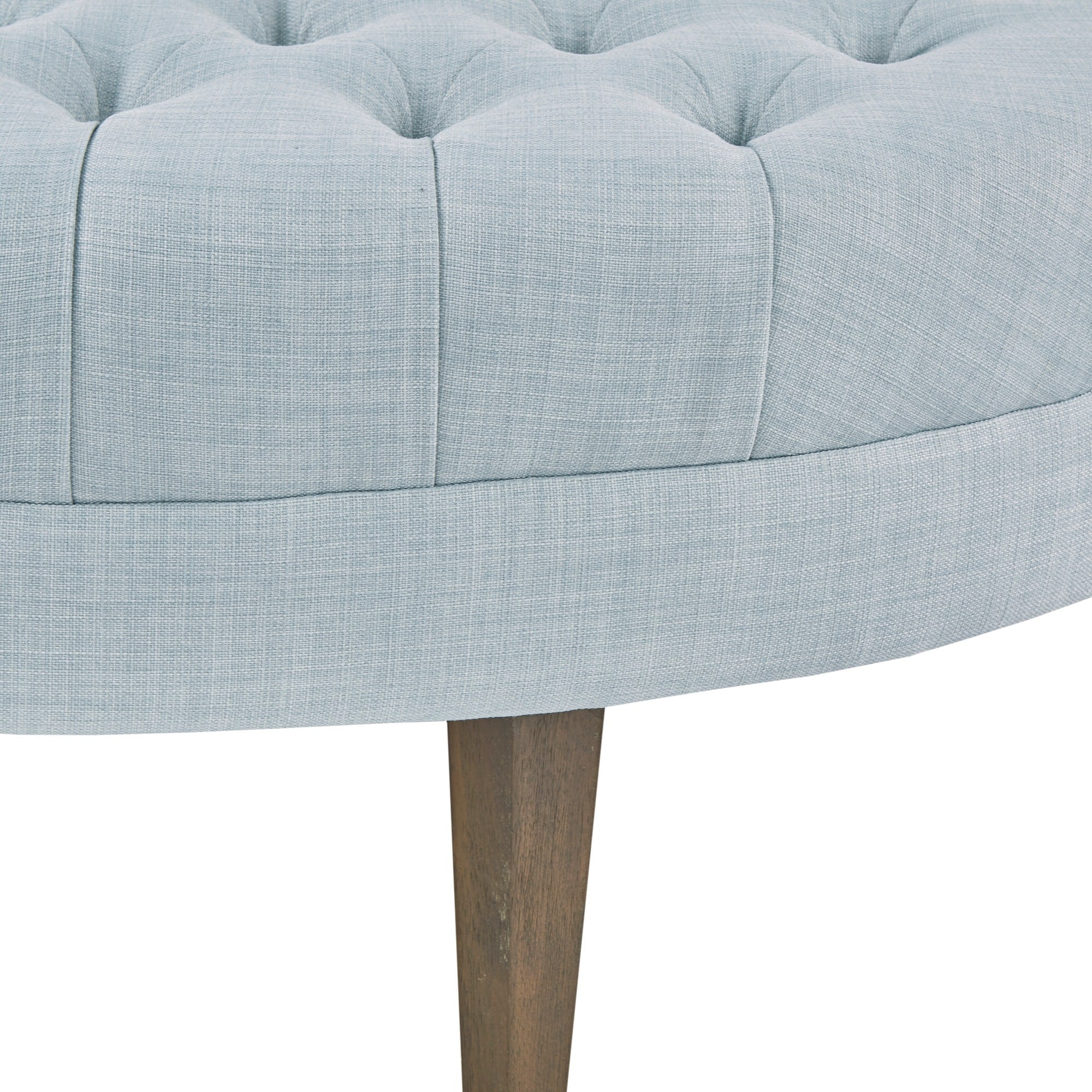 Madision Park Chase Surfboard Tufted Upholstered Ottoman with Solid Wood