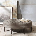 Madision Park Chase Surfboard Tufted Upholstered Ottoman with Solid Wood