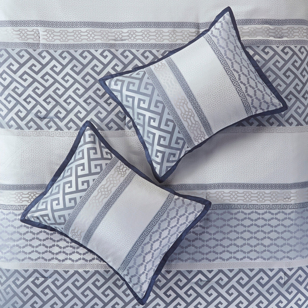 Ensemble de couette jacquard géométrique Madison Park Christian 7 pièces