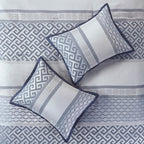 Ensemble de couette jacquard géométrique Madison Park Christian 7 pièces