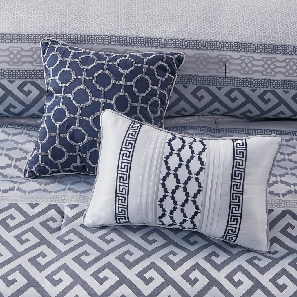 Ensemble de couette jacquard géométrique Madison Park Christian 7 pièces