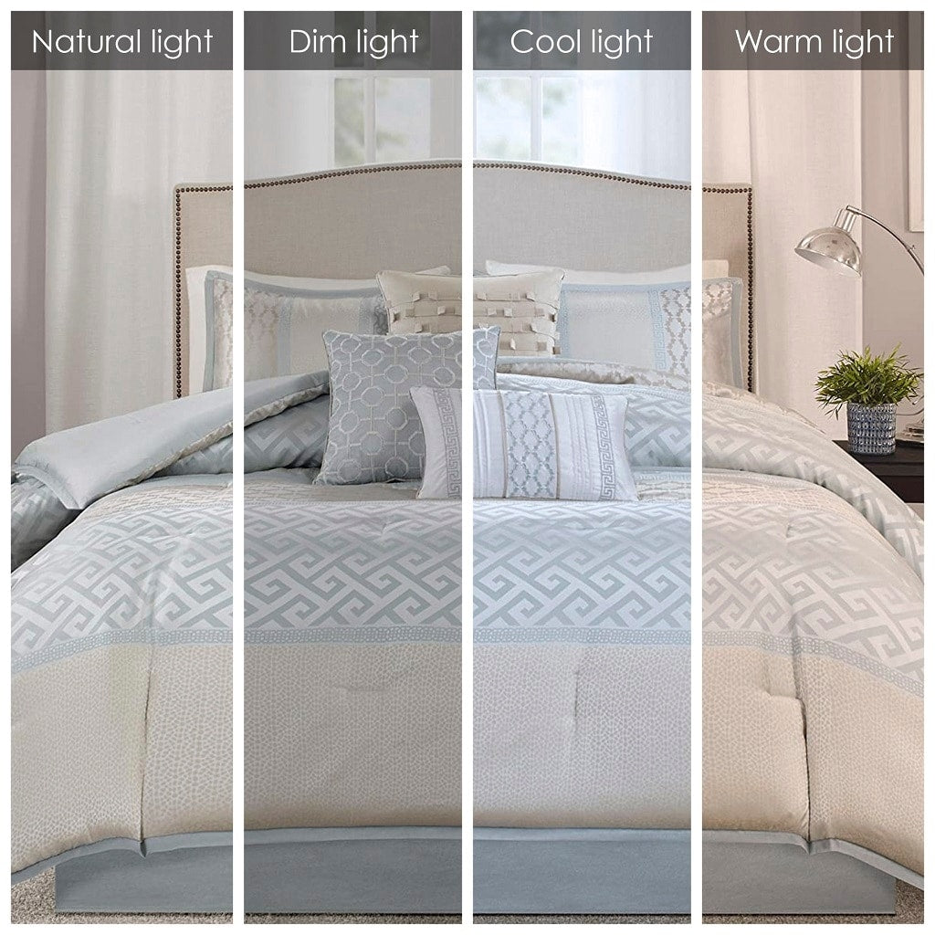 Ensemble de couette jacquard géométrique Madison Park Christian 7 pièces