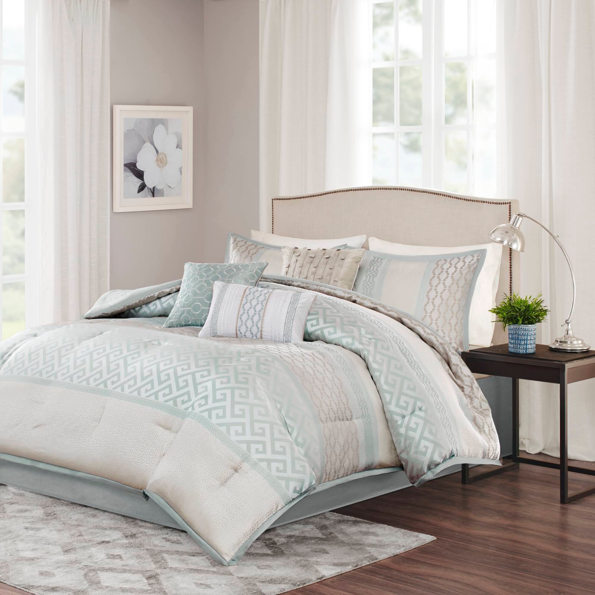Ensemble de couette jacquard géométrique Madison Park Christian 7 pièces