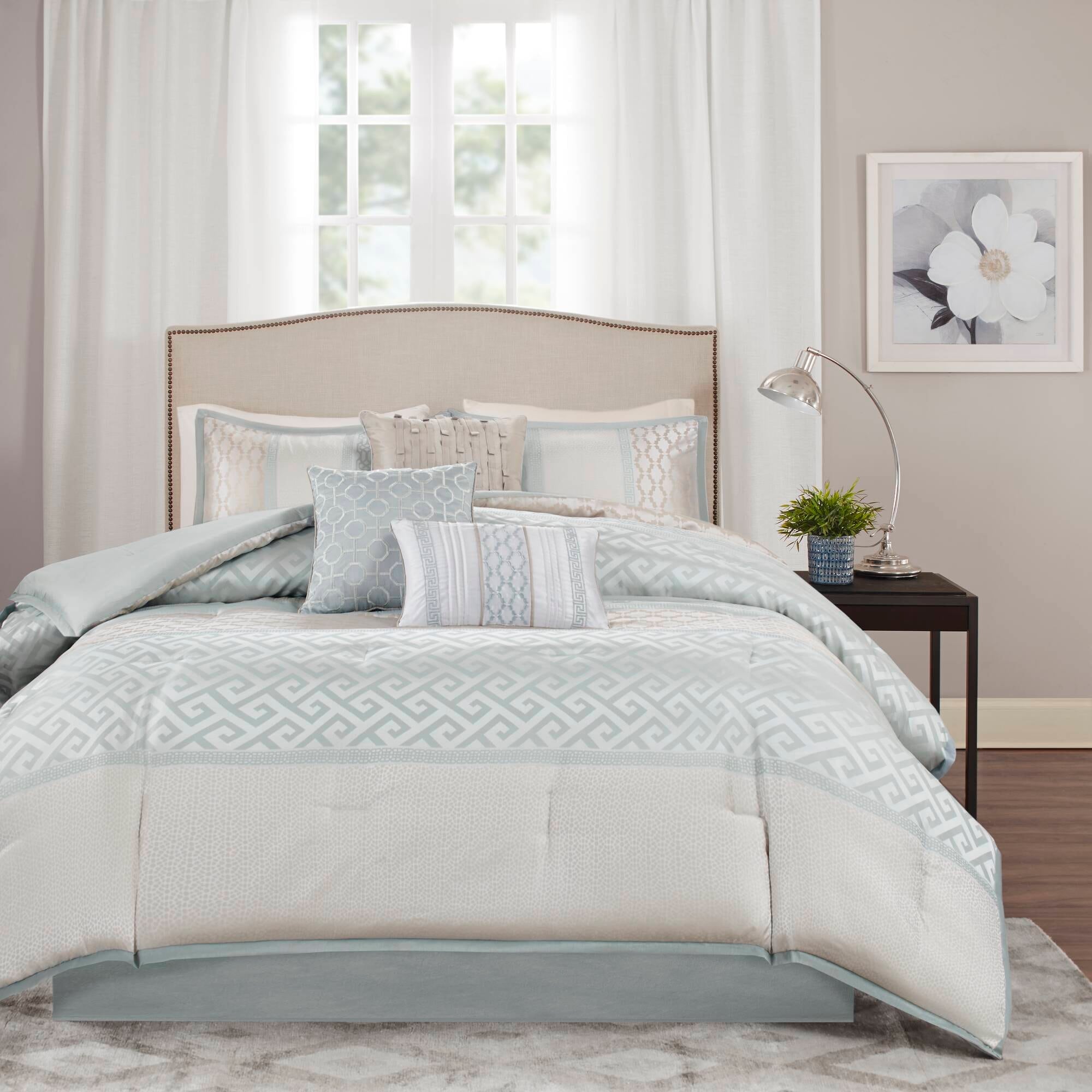 Ensemble de couette jacquard géométrique Madison Park Christian 7 pièces