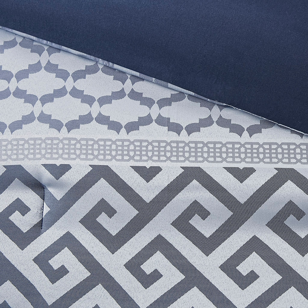 Ensemble de couette jacquard géométrique Madison Park Christian 7 pièces