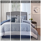 Ensemble de couette jacquard géométrique Madison Park Christian 7 pièces