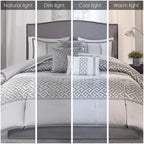 Ensemble de couette jacquard géométrique Madison Park Christian 7 pièces