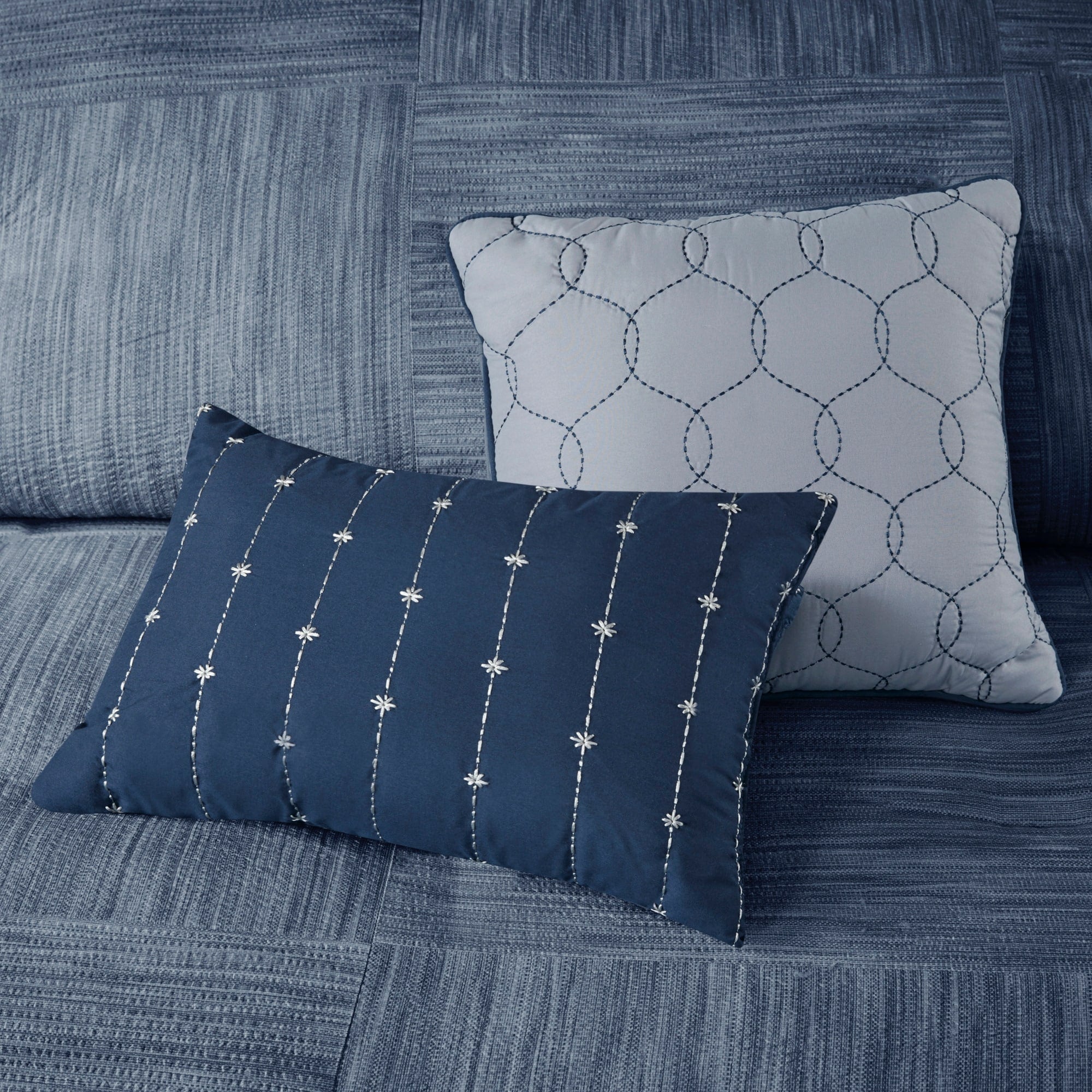 Parure de lit 7 pièces en seersucker imprimé Madison Park Clayton
