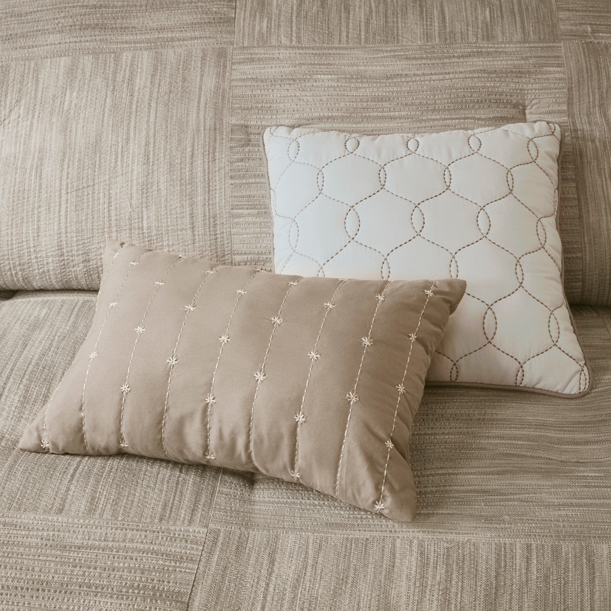 Parure de lit 7 pièces en seersucker imprimé Madison Park Clayton