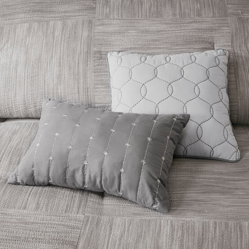 Parure de lit 7 pièces en seersucker imprimé Madison Park Clayton