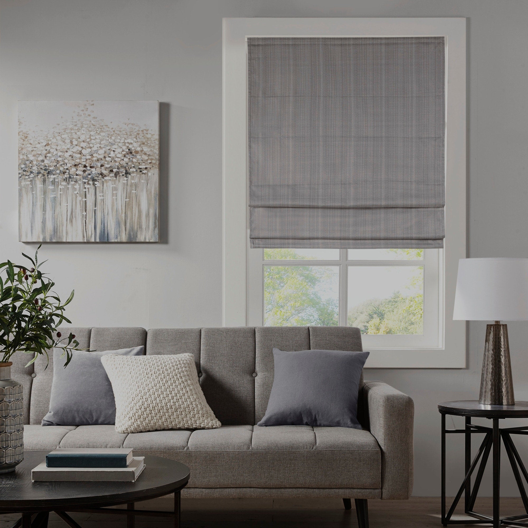 Store romain occultant sans fil Madison Park Colm Basketweave