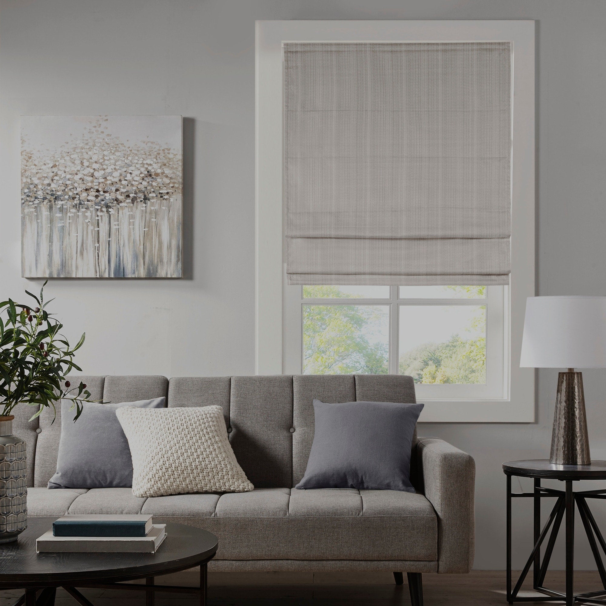 Store romain occultant sans fil Madison Park Colm Basketweave