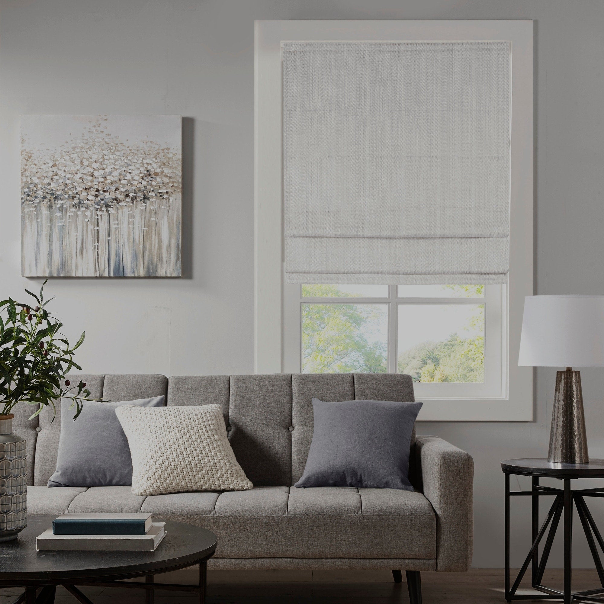Store romain occultant sans fil Madison Park Colm Basketweave