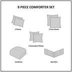 Ensemble de couette jacquard Madison Park Dillon 8 pièces