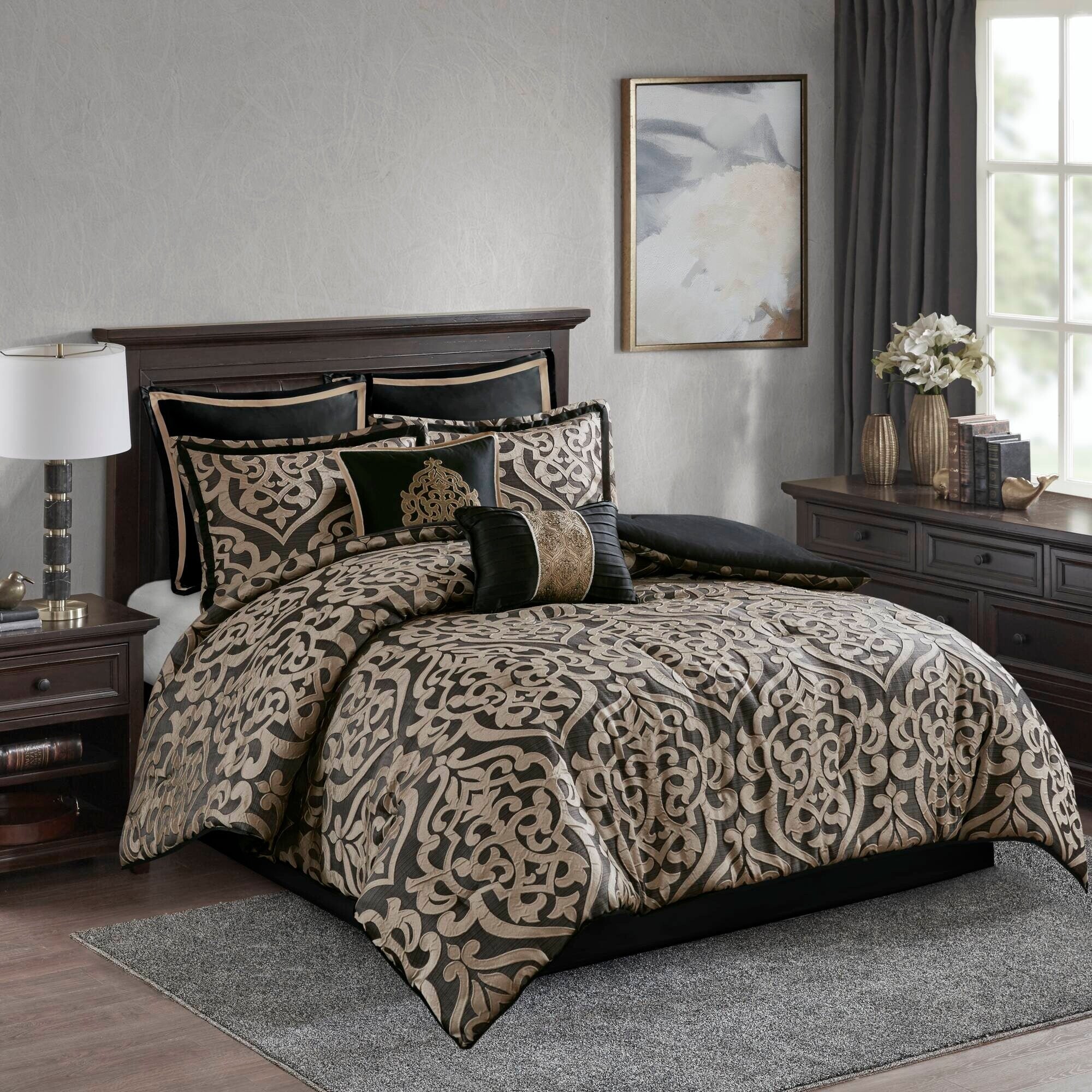 Ensemble de couette jacquard Madison Park Dillon 8 pièces