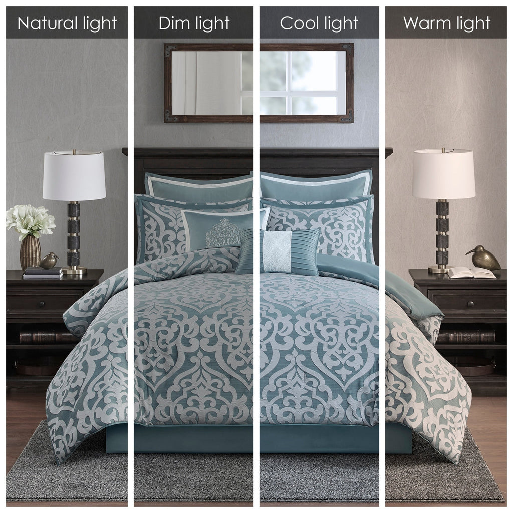 Ensemble de couette jacquard Madison Park Dillon 8 pièces