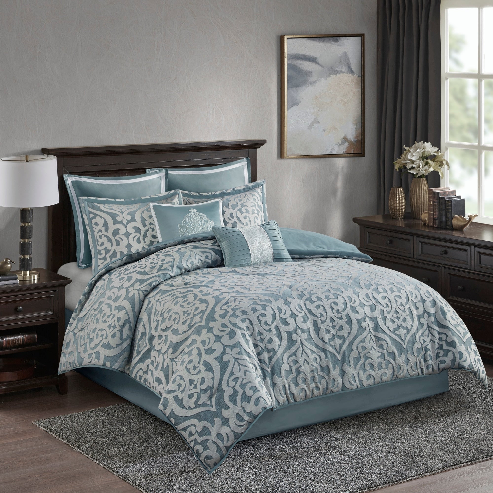 Ensemble de couette jacquard Madison Park Dillon 8 pièces