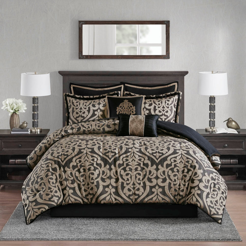 Ensemble de couette jacquard Madison Park Dillon 8 pièces