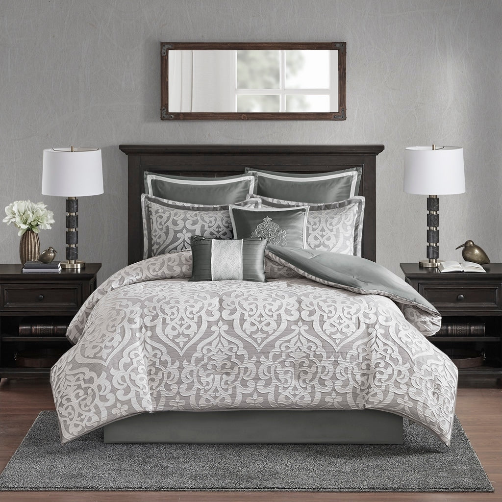 Ensemble de couette jacquard Madison Park Dillon 8 pièces
